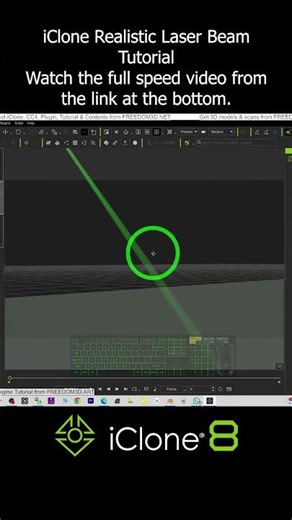 iClone Realistic Laser Beam Tutorial #iclone #laser #light #tutorial #lighting #3danimation