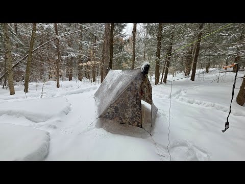 Hammock Camping in a Snowstorm | Warbonnet Ridgerunner & Superfly Setup
