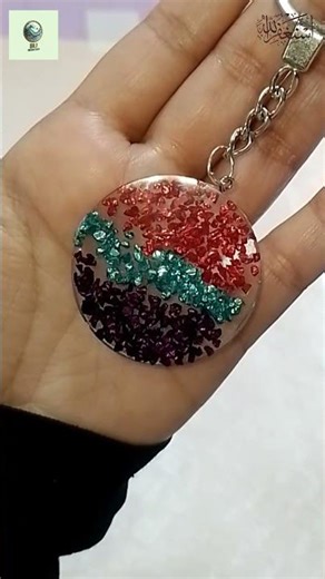 How to Make a Triple Layer Glitter Resin Keychain (Red, Teal, & Purple)
