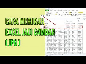 Cara merubah data excel menjadi gambar jpg dengan cepat
