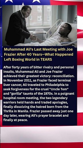 Muhammad Ali's Last Meeting with Joe Frazier After 40 Years—What Happened Left Boxing World in TEARS