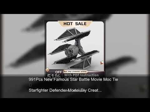 991Pcs New Famous Star Battle Movie Moc Tie Starfighter Defender Model Diy Creative Ideas Child