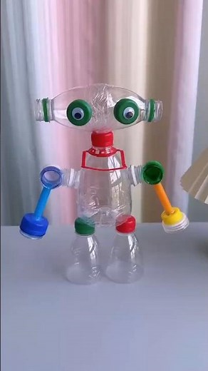 Funny Robot from Plastic Bottles 🤖♻️ | Easy DIY Craft for Kids