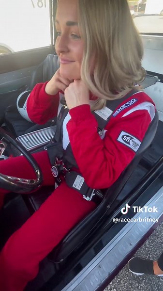 Safety first #CarGirl #Racecar #ASMR