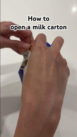 How to open a milk carton
