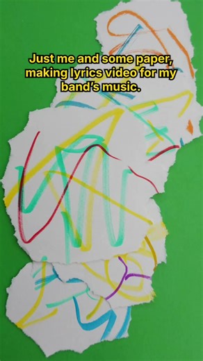 Just me and some paper, making lyrics video for my band’s music. #lyricsvideo