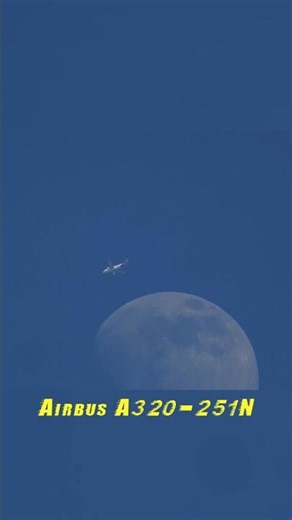 Plane Flies Across the Moon 😱 | Ultra Zoom Airbus Capture Goa to Delhi