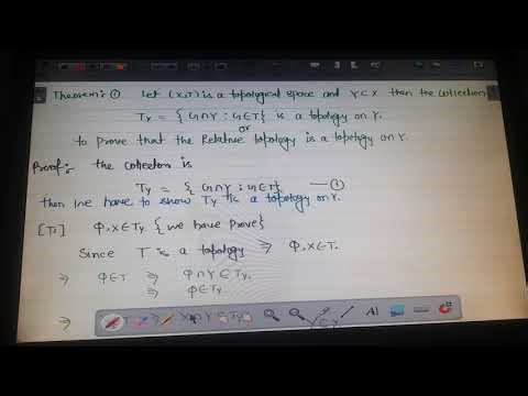 Lec.17 " Relative Topology & Examples, Theorem on Relative Topology " M.sc Third Semester By Sumit S