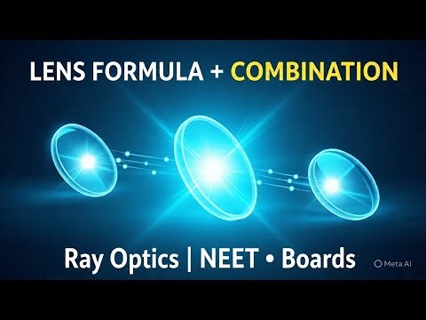 RAY OPTICS 18 - Lens formulae and lenses in contact BY NAMASTE PHYSICS WITH GAUR SIR