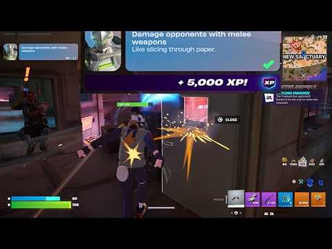 How to EASILY Damage opponents with melee weapons in Fortnite locations Quest!