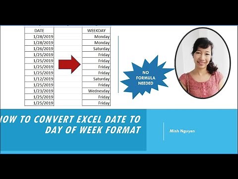 How to convert date into weekday format in Excel ‪@haminh1804‬ #msexcel #datecleanup