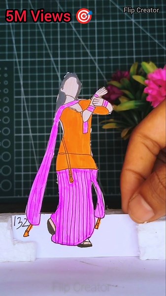 Gulabi Sharara 🔥 Flip Dance | Flip Book Dance | #shorts | Flip Creator