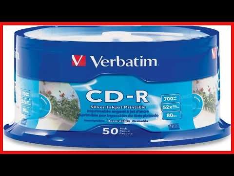 Verbatim CD R 700MB 52X Silver Inkjet Printable Discs Review Reliable, Fast, and Customizable