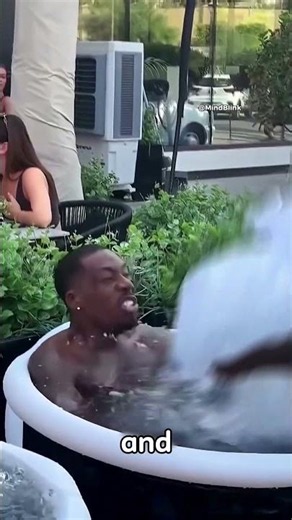 He Confidently Joined the Ice Bath Challenge, But the Extra Ice Shocked Him! 🥶😱