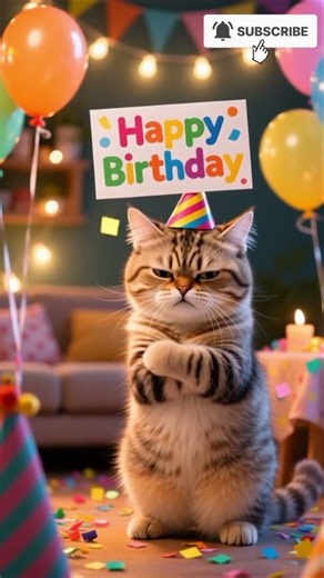 Cute grumpy cat wishing you a happy birthday Funny cat birthday wishes #happybirthday #funnycats