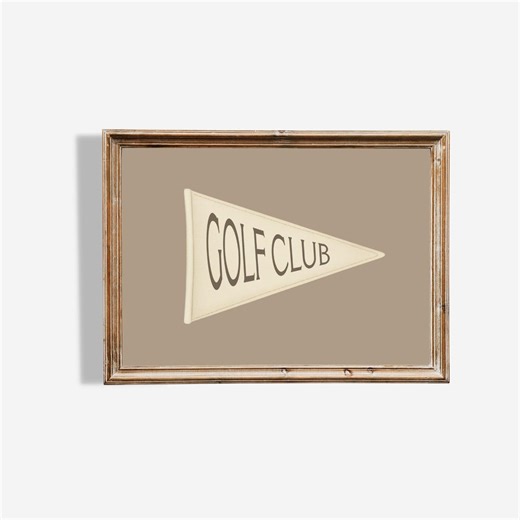 Vintage Golf Club Pennant Wall Art Printable, Golf Nursery Decor, Preppy Golf Wall Art, Country Club Boys Room Decor, Golf Themed Nursery - Etsy