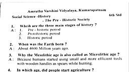 History Chapter- 3 The Pre-Historic Society - Social Science - Notes - Teachmint