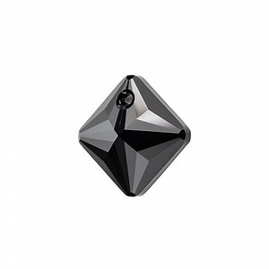 PRESTIGE Crystal, #6431 Princess Cut Pendant 16mm, Jet (1 Piece)