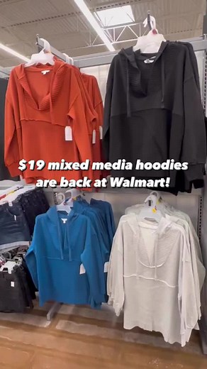 *try on at the end* So happy to see these mixed media hoodies back at @Walmart this year! I sized up for a roomier fit🥰 #walmart #walmartfashion #walmartstyle #walmartfinds #walmarthaul #walmarttryon #walmarttryonhaul #comfyoutfitidea #fallfashion #fallstyle #timeandtru #hoodies #walmartclearancefinds #walmartclearance #walmartmusthaves #newatwalmart #walmartoutfits #walmartfirstdayoutfit #walmartoutfitidea #fallhaul