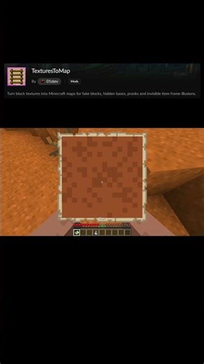 How to Create Fake Map Blocks in Minecraft 🤯 #minecraft #tricks #mod