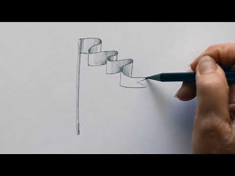 How to Draw a 3D Flag or Banner