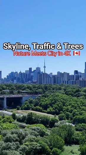 Toronto Skyline, Highway & Forest in 4K 🌆🌳 | Epic Drone View #4kdrone #shorts #skyline