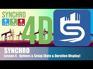 SYNCHRO lesson 4 - Options & Setup Dates & Duration Display in Synchro Scheduler