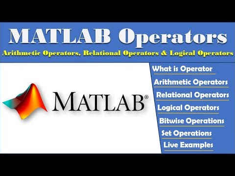 MATLAB Operators | Arithmetic Operator | Relational Operator | Logical Operator | Bitwise Operations