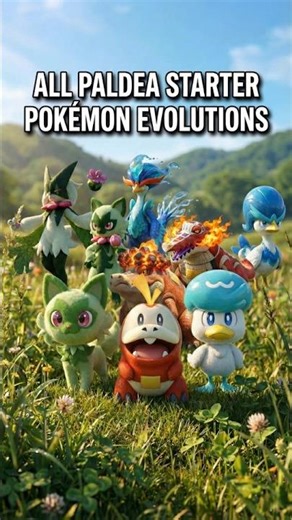 All Paldea Starter Pokémon Evolutions – which one is your favorite? #pokemon #paldea #evolutions