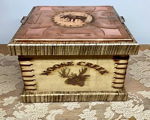 Rustic Handmade Keepsake Boxes | Western & Native American Inspired Wooden Art. Box 246 - Etsy UK