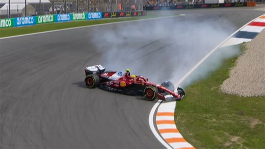 2025 Dutch GP FP1: Hamilton avoids the barriers after spin in first practice