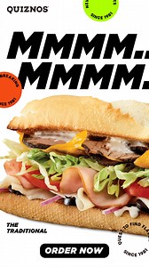 Hunger waits for no one! ⏰ Serve up lunch or dinner on time with our freshly made subs, delivered to your door. | Quiznos