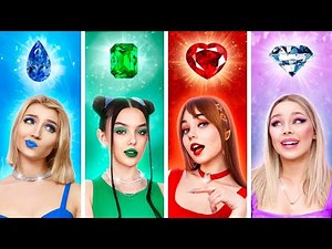 Emerald, Ruby, Diamond and Sapphire Girl! We Became Jewelry Girls in Real Life
