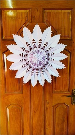 Easy and beautiful paper snowflakes for DIY 🌼 ❄️#shortvideo #youtubeshorts #youtubevideo #ytshorts