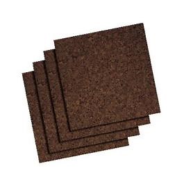 Quartet 12" x 12" Dark Cork Self-Stick Panels 4pk - 101