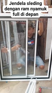 3.3K views · 18 reactions | Sliding window with full mosquito net at the front #semuaorang #fypreel #goresalumunium #windows | Irwanul jaman | Facebook