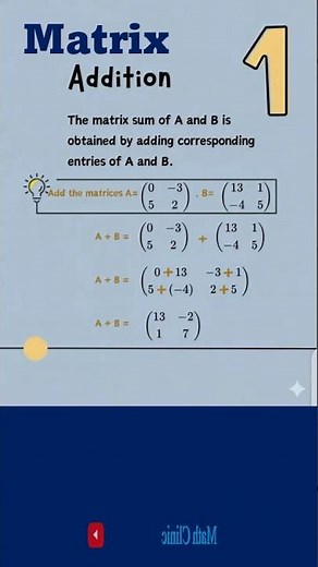 Matrix Addition | Math Clinic