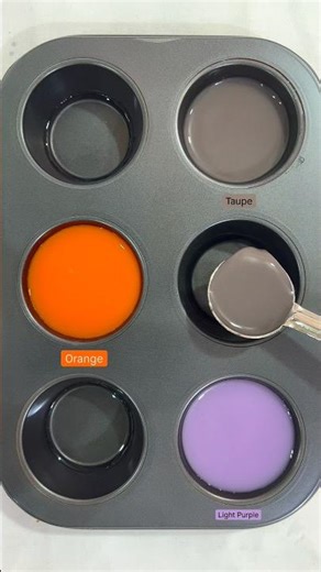 Guess the Color | Orange + taupe + light purple #colormixing #amazing