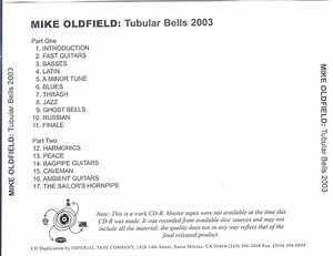 Mike Oldfield - Tubular Bells 2003
