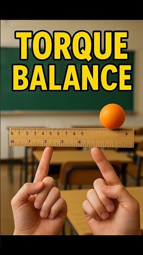 "Torque in Action! 🤓 Balance Explained with a Simple Ruler Trick ⚖️ #LearnWithFun"