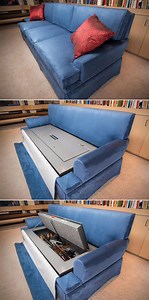 This Looks Like a Normal Couch, But CouchBunker Has Bulletproof Cushions and a Hidden Gun Safe