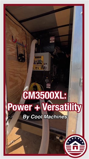 High-Production Insulation Blower: CM3500XL by Cool Machines The CM3500XL insulation blower by Cool Machines, available from Insulation Machines, is built for contractors who need both production and versatility on the job. This powerful machine can blow up to 6,750 pounds of cellulose per hour and up to 3,000 pounds of fiberglass per hour, making it a strong choice for contractors handling attic loose fill, dense pack, and wall spray insulation. It can process cellulose, fiberglass, or mineral 