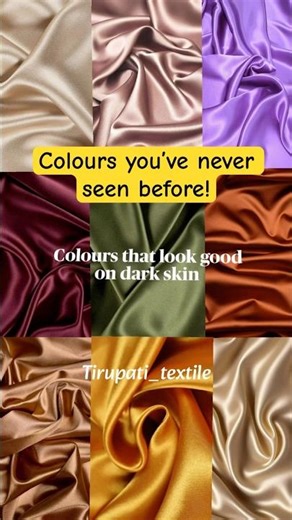 Colours that look good on Dark Skin! #shorts #ytshorts #tirupatitextile