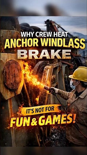 Why Crew Heat the Anchor Windlass Brake | Ship Anchoring Safety #mooring