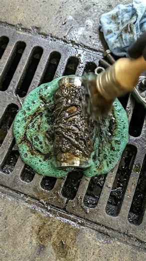 The Ultimate Engine Sludge Reveal! 🔥 Restoring a Heat-Stained Wrist Pin ✨#shorts