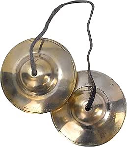 Mudra Crafts Tibetan Tingsha Bells Yoga Chimes – Plain Tibetan Finger Cymbals Meditation Bells for Mindfulness, Prayer, and Sound Healing
