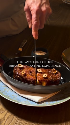 Pavyllon London on Instagram: "London’s first Michelin-starred Breakfast Tasting Menu. Served at our counter from Saturday 10 January, bookings are now open. First, there’s the ‘amuse-juice’, followed by a seasonal pastry, a chia pudding with mango or granola with berries, then our weekly chef’s special or Eggs Royale (with the option to add Caviar!) It finishes with our famed French toast, served family-style. The Breakfast Tasting Menu (with optional drinks pairing) is now open for bookings, £