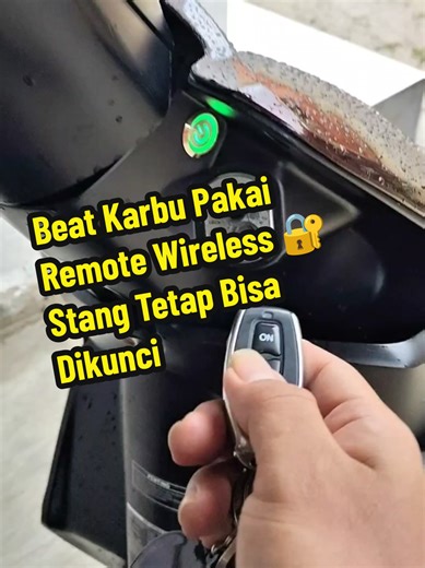 Kunci Stang Motor Beat Karbu Dengan Remote Wireless
