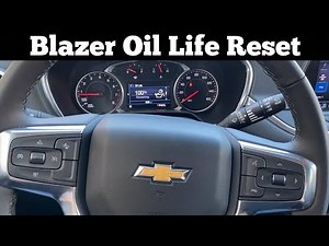 2019 - 2021 Chevy Blazer - How To Reset Oil Life To 100% - Chevrolet Oil Change Light DIY
