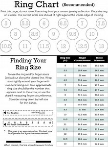 Ring Sizer Chart - Etsy Canada